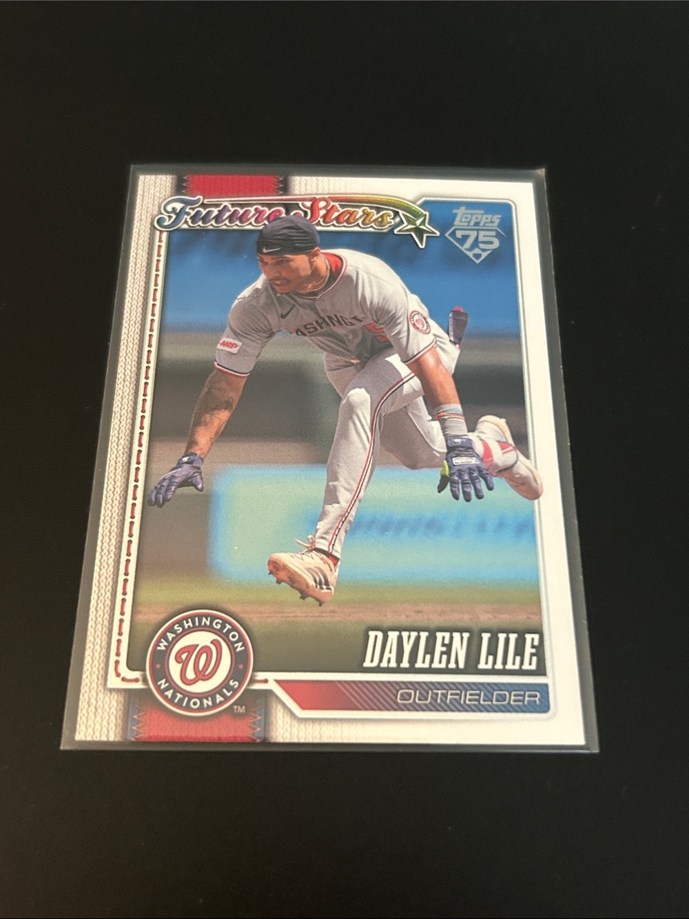 Topps Daylen Lile Baseball Card - Washington Nationals Future Stars